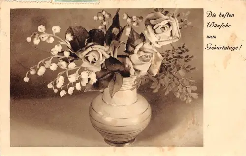 BG8886 Rose Blume Geburtstagsgrüße Germany