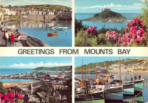 B102041 greetings from mounts bay ship bateaux uk