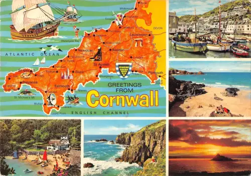 BR90157 Grüße aus Cornwall Karte Cartes Geographiques UK