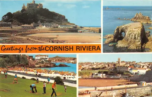 B101517 Grüße aus der Cornish Riviera UK 14x9cm