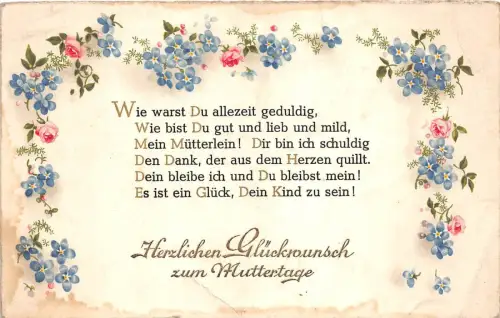 BG4851 Blumen Muttertag Muttertag Deutschland Grüße
