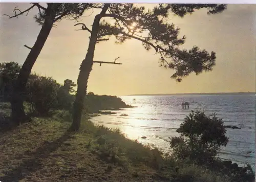 BF15779 st brevin coucher de soleil au ponteau france front/back image