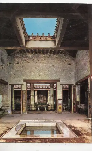 BF23432 pompei scavi casa dei vetii atrio italy front/back image