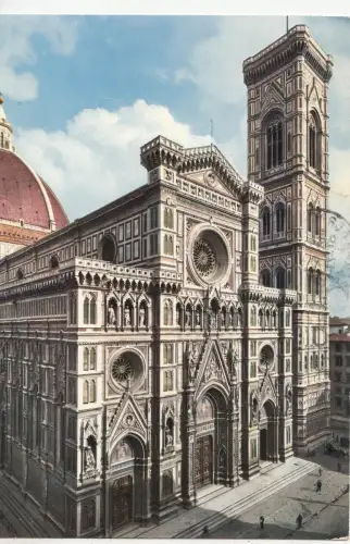 BF23577 firenze cattedrale facciata e campanile italy front/back image
