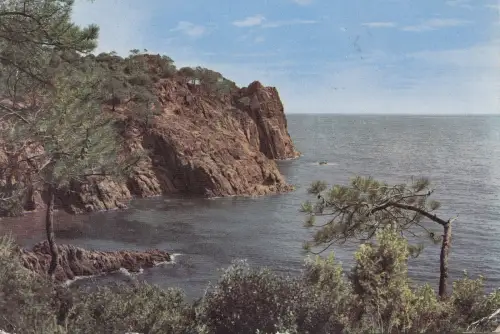 BF21720 rochers rouges sur la corniche d or france front/back image