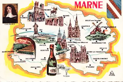 BF19982 plan de la marne france front/back image