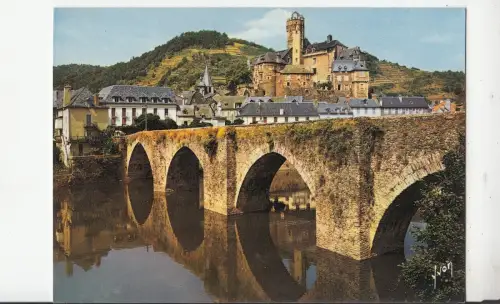 BF21910 estaing le pont gothique france front/back image