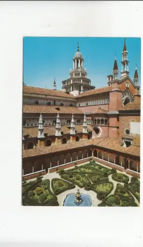 BF29766 certosa di pavia chiostro piccolo e tiburio italy front/back image