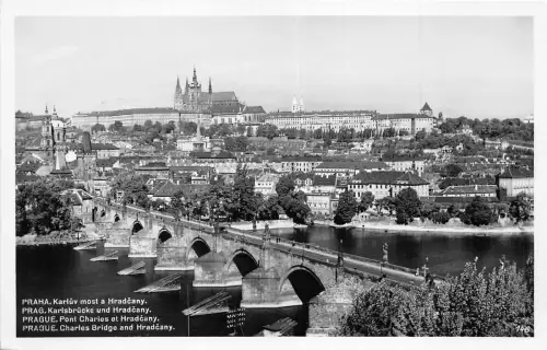 B64651 Pont charles et Hradcany Prag Praha tschechisch