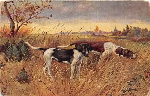 B28534 Jagdhund Gemälde Tier Chien