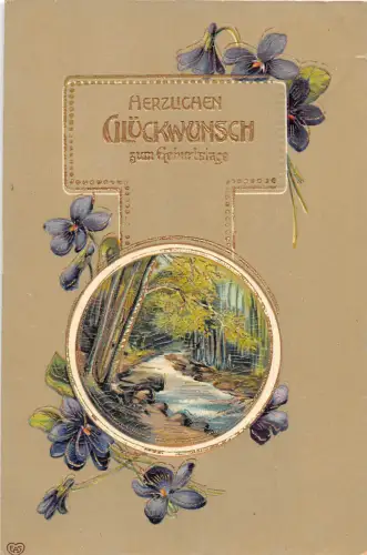 BG4774 Blume geprägt Geburtstag Deutschland Grüße