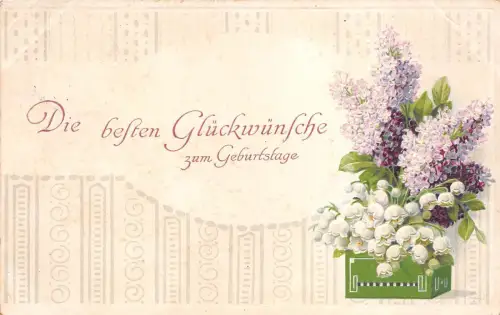 BG3963 Geburtstag Blume Lilie geprägt Deutschland Grüße