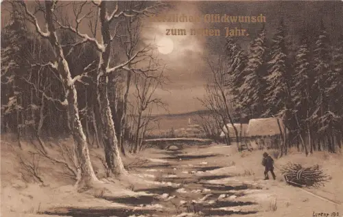 BG3914 Winterlandschaft Neujahr Neujahr Deutschland Grüße