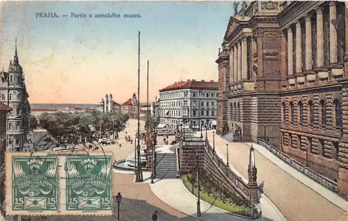 B13091 Tschechische Praga Praha Partie u Zemskeho musea