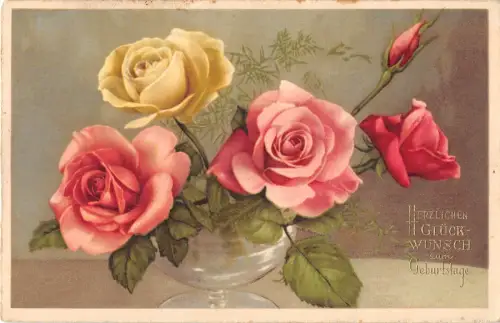 BG4207 Geburtstag Rose Blume Geburtstagsgrüße