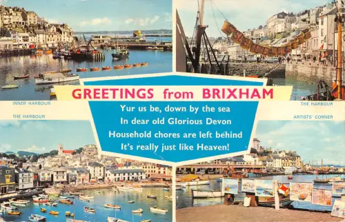 uk9588 greetings from brixham uk