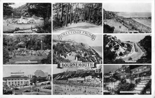uk867 greetings from bournemouth real photo uk