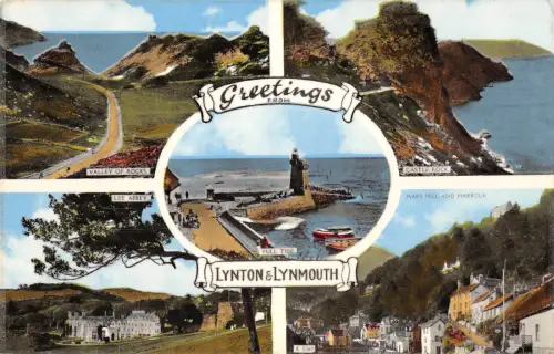 uk25155 greetings from lynton and lynmouth uk