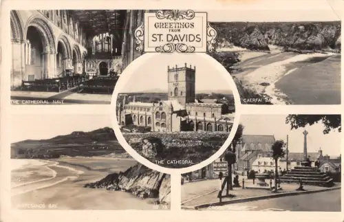 uk29168 greetings from st davids wales real photo uk