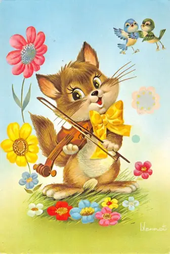 BR56458 Katzenplausch Animaux Tiere