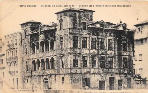 B4853 Cote Basque St Jean de Luz Janoenea Maison de l`infante Front/Back Scan