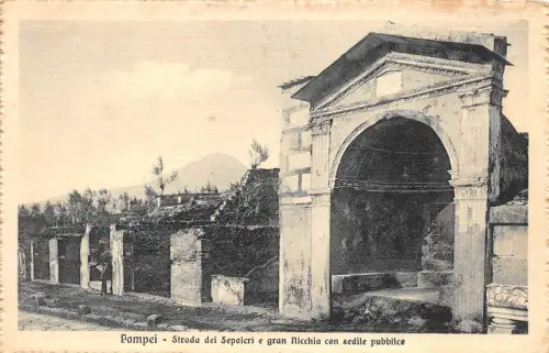 BF34780 pompei strada dei sepolcrie e gran ricchio con sed italy front/back scan