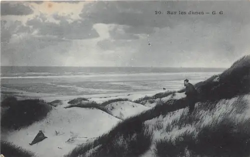 BF34543 sur les dunes france front/back scan