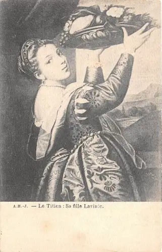 BF35155 le titien sa fille lavinie painting art front/back scan