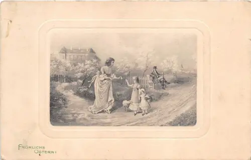 BC62030 Easter Pasques Lady Filete Lamb Germany Ostern