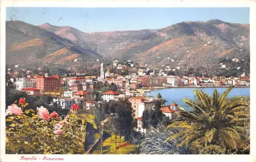 B3788 Italien Rapallo Panorama 1933 Front/Back Scan