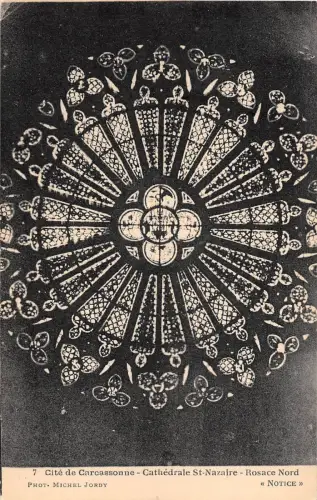 BF40551 carcassonne cathedrale st nazaire rosace france glasmalerei vitraux