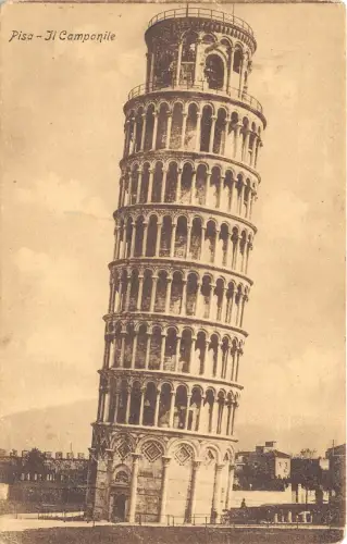 BF34608 pisa il campanile italy front/back scan