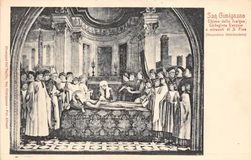 BF34861 san gimignano chiesa della insigne painting art front/back scan