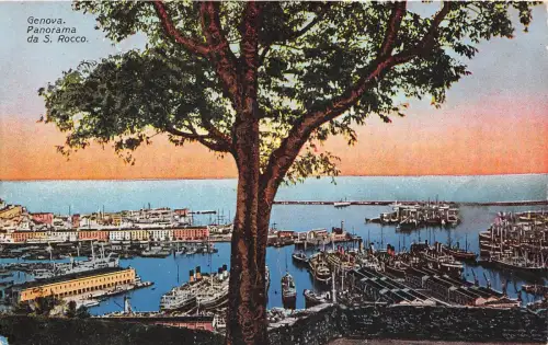 BF34259 genova panorama da s rocco italy front/back scan
