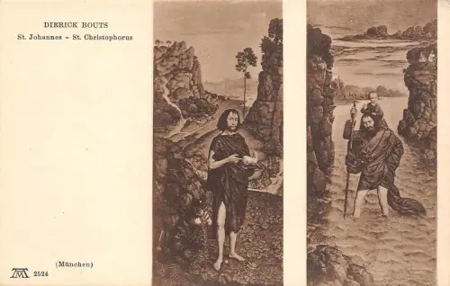 BF34901 Dierick Bouts St Jyhannes St Christophus Malerei Kunst Front/Back Scan