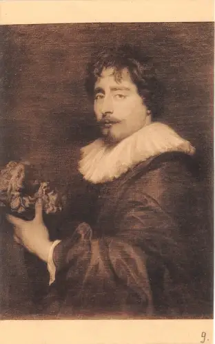 BF35020 van dyck portrait de sculpteur dunquesnoy painting art front/back scan