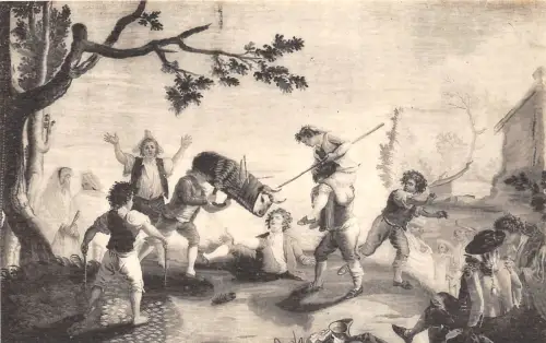 BF34965 el juego de la vaquilla bayeu el escorial painting art front/back scan