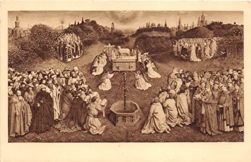 BF34894 hubert et jan van eyck l adoration de l a painting art front/back scan