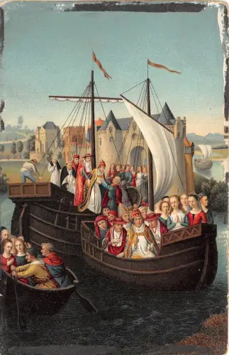 BF34938 chasse de ste ursule memling bruges painting art front/back scan