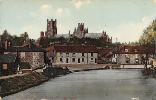 BR99698 ely cathedral from the railway uk frith 28179