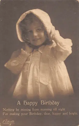 BR72026 a happy birthday girl child enfant uk