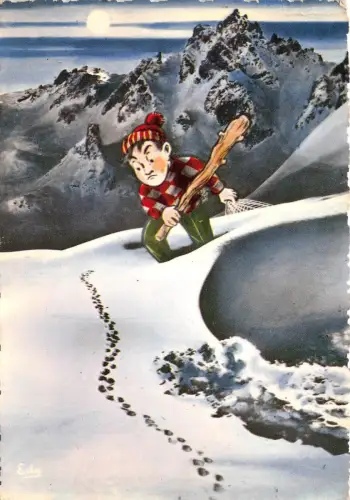 BR27574 Images de chez nous une chasse au dahu France child enfant pictures pain