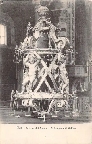 BF34359 pisa interno del duomo la lampada di galileo italy front/back scan