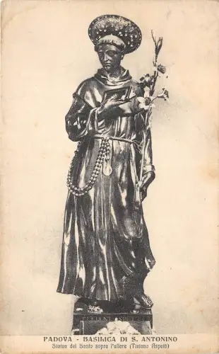 BF34558 padova basilica di s antonio skulptur kunst italien front/back scan