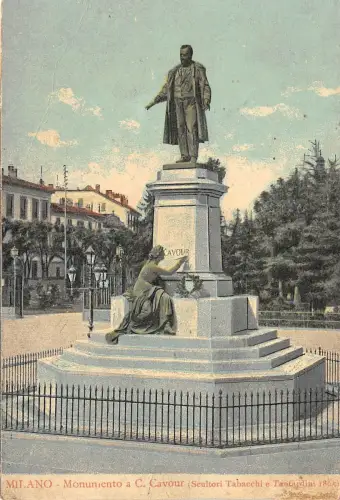 BF34542 milano monumento a c cavour italy front/back scan