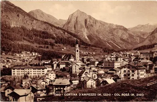 B4298 Italy Cortina D Ampezzo Col Rosa Front/Back Scan
