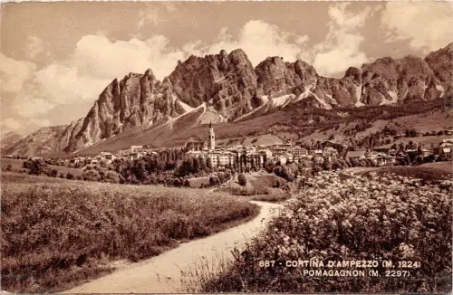 B4305 Italy Cortina D Ampezzo Pomagagnon Front/Back Scan