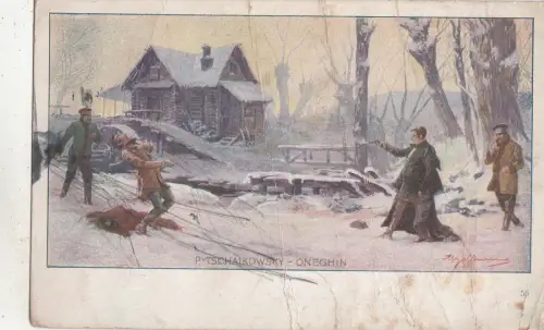 BF33958 tschaikowsky oneghin painting art front/back scan