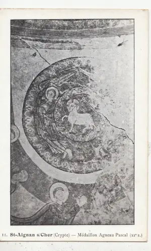 BF33987 medaillon agneau pascal st aignan s cher painting art front/back scan