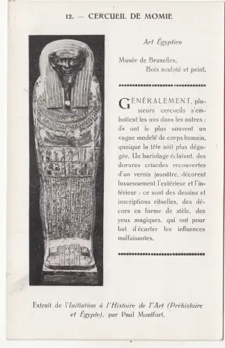 BF18221 cercueil de momie art egyptien bruxelles skulptur kunst front/back image